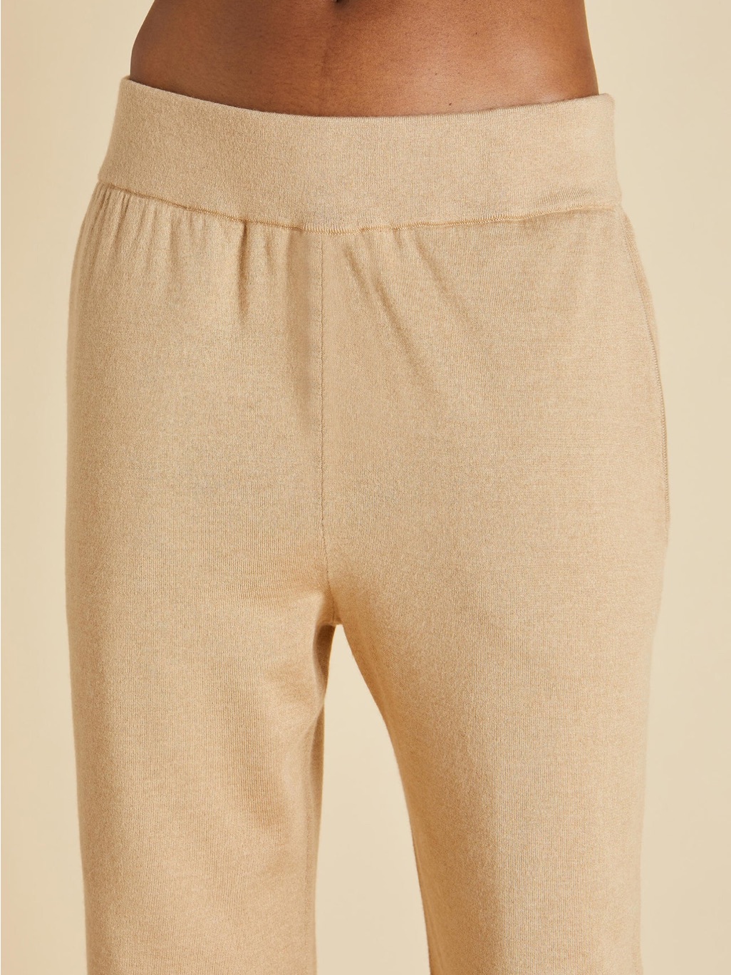 Olivia Von Halle Gia Shanghai Beige Cashmere Silk Jogger Pants — image 2 of 7
